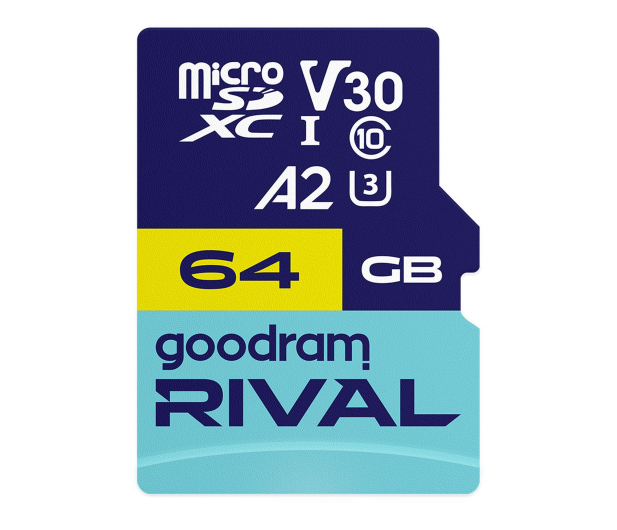 GOODRAM 64GB microSDXC RIVAL M2AA 170MB/s A2 UHS-I U3 V30 - 1536714 - zdjęcie